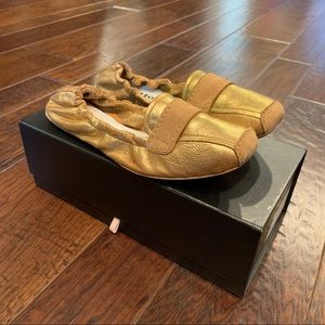 Repetto gold mocassin flats size 37